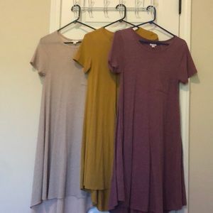 LulaRoe t-shirt dress in purple